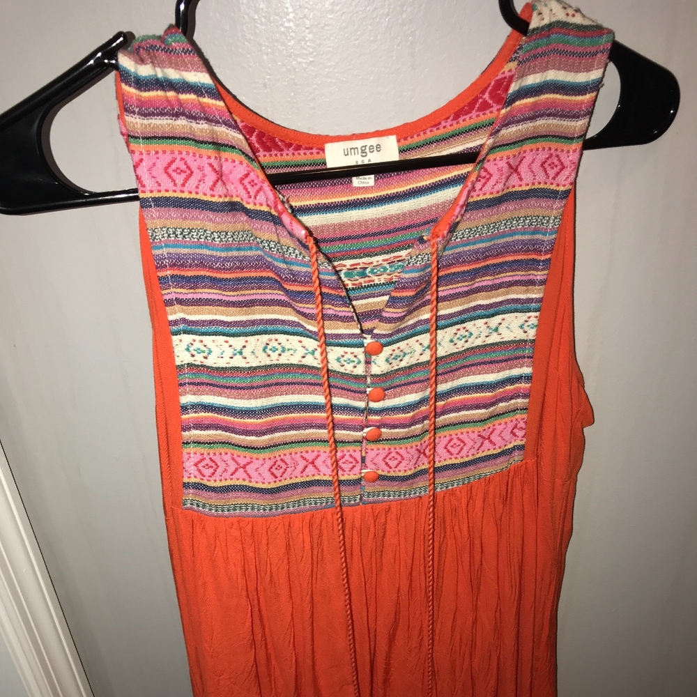 orange dress